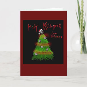 zombie christmas helgkort