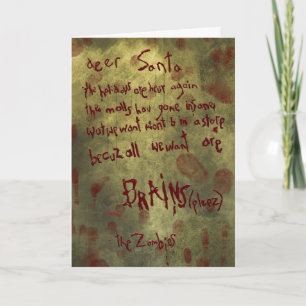 zombie christmas helgkort