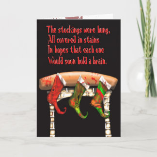 zombie christmas-lager helgkort