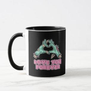 Zombie Classic - Skeleton Heart och Händer Mugg