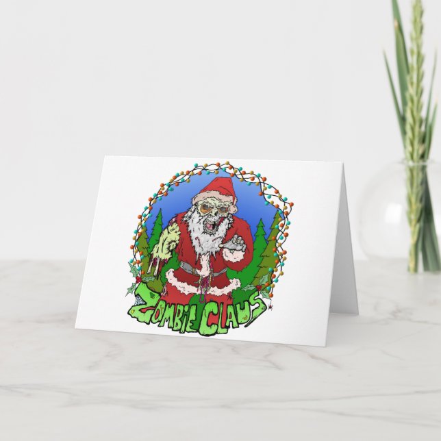 Zombie Claus Helgkort (Framsida)