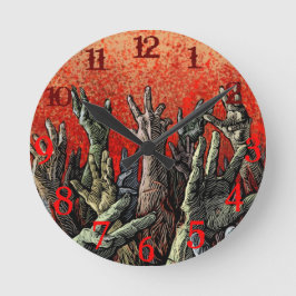 Zombie Clock Rund Klocka