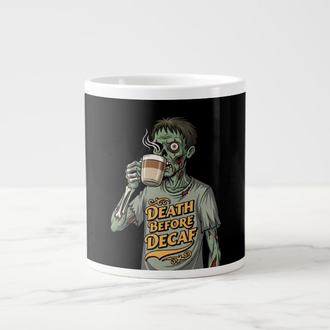 Zombie Coffee Älskare Halloween Jumbo Mugg (Framsidan)