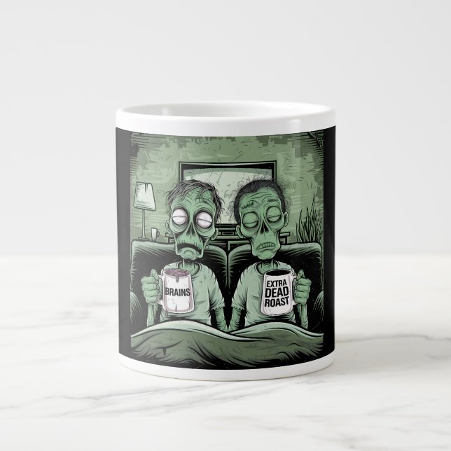 Zombie Coffee Break - Brains & Extra Dead Roast Jumbo Mugg (Framsidan)