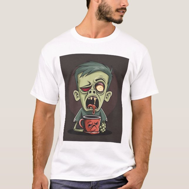 Zombie Coffee Break - koffein för Odödan T Shirt (Framsida)
