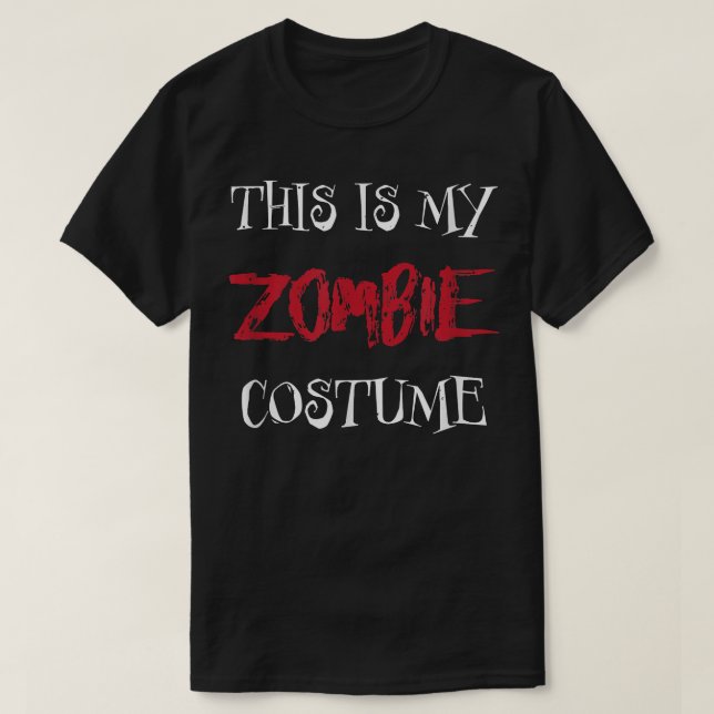 Zombie Costume for Halloween 6925 T Shirt (Design framsida)