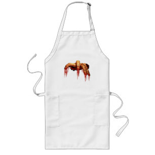 Zombie Costume Halloween Aprons Pumpkin Apparel Långt Förkläde