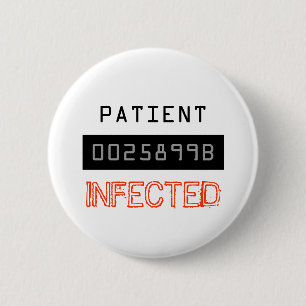 Zombie Costume - Halloween Button Knapp