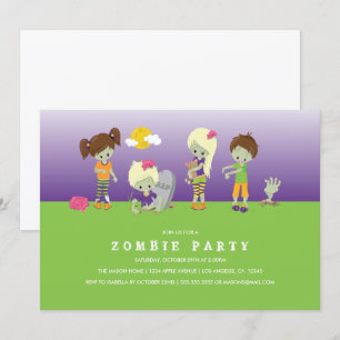 Zombie Costume Party Inbjudningar
