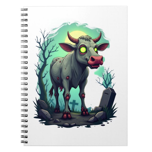 Zombie Cow Apocalypse Anteckningsbok (Framsidan)