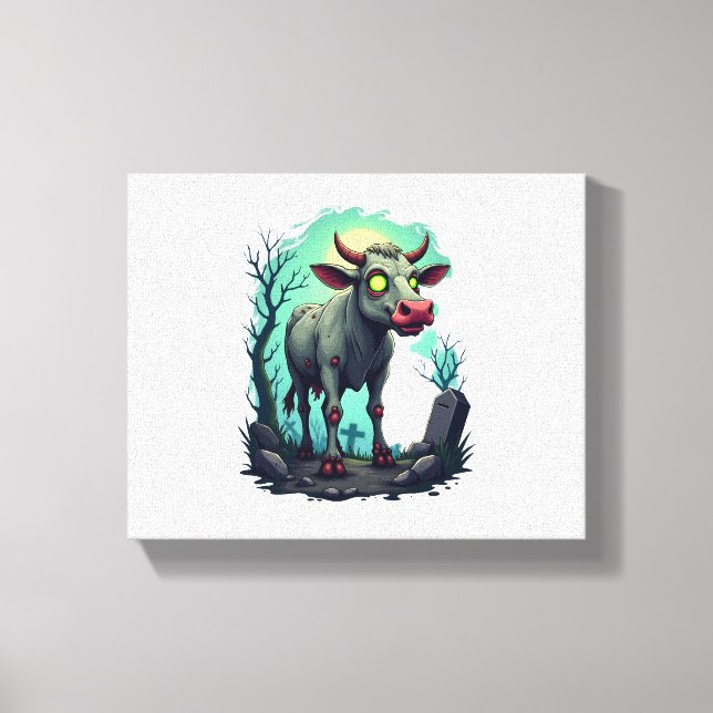 Zombie Cow Apocalypse Canvastryck (Framsida)