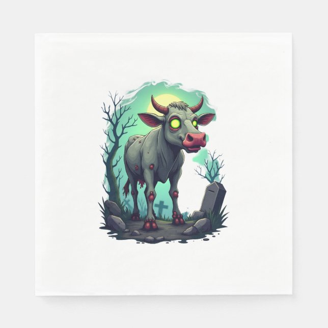Zombie Cow Apocalypse Pappersservett (Framsidan)
