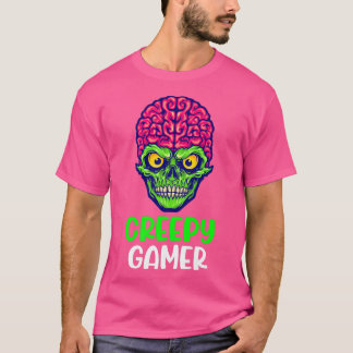 Zombie Creepy Gamer Halloween-videospel Skeleton  T Shirt