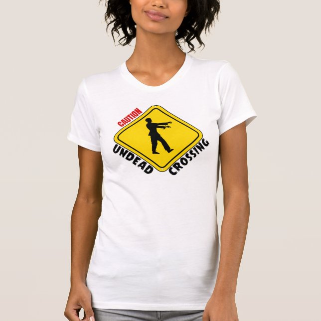 Zombie Crossing T Shirt (Framsida)