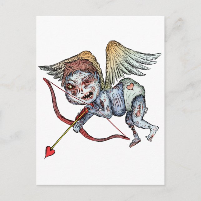 Zombie Cupid Vykort (Framsida)