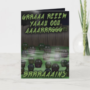 Zombie Cupkaka Birthday #4 Kort