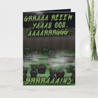 Zombie Cupkaka Birthday #4 Kort