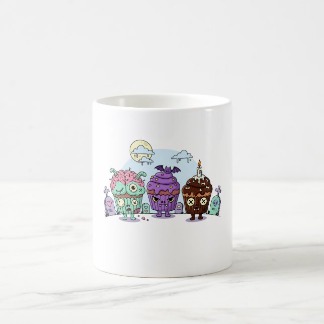 Zombie Cupkaka Halloween Kaffemugg (Center)