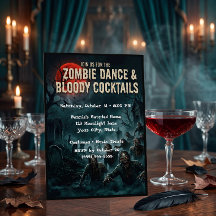 Zombie Dance Halloween-fest Inbjudan Kort