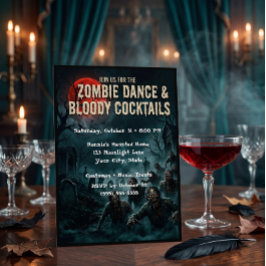 Zombie Dance Halloween-fest Inbjudan Kort