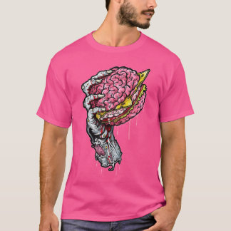 Zombie Dead Brain Hamburger Halloween Horror Humor T Shirt