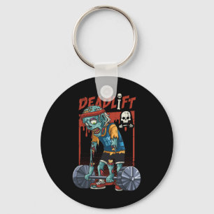 Zombie Deadlift Weight Lyching Halloween Fitness G Nyckelring