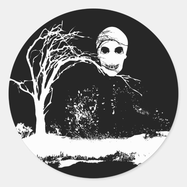 zombie - dekal runt klistermärke (Framsida)