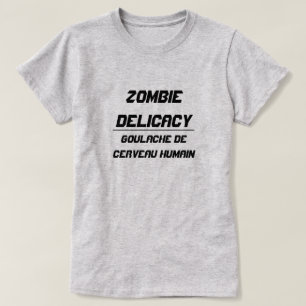 Zombie Delicacy Human hjärna med bacon och äpplen T Shirt