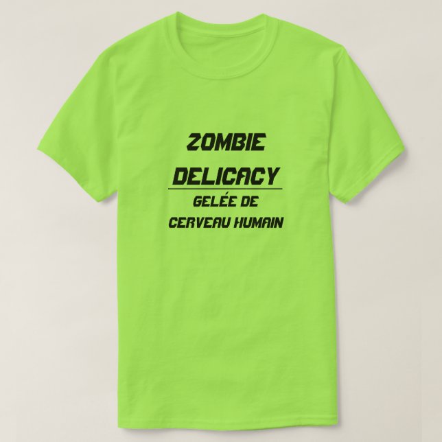 Zombie Delicacy Human hjärngelé T-shirt (Design framsida)
