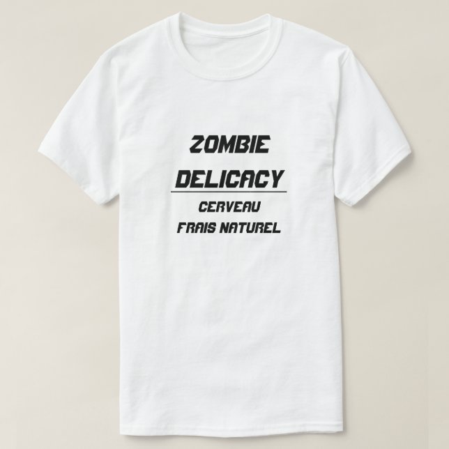 Zombie Delicacy Naturlig frisk hjärna T-shirt (Design framsida)