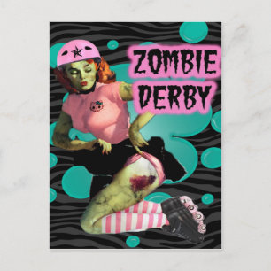Zombie Derby Vykort