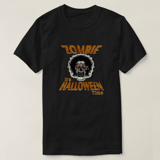 ZOMBIE Det är Halloween Time T Shirt (Design framsida)