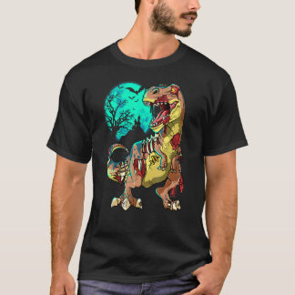 Zombie Dinosaur T Rex Halloween Kids Monster Creep T Shirt