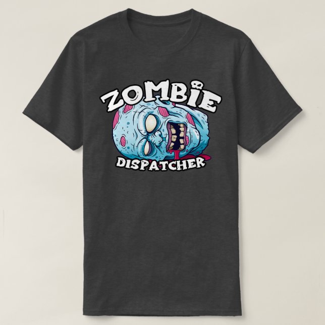 Zombie DISPATCHER Halloween Simple Costume T Shirt (Design framsida)