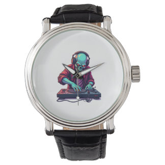 Zombie DJ � Musik Festival Halloween T-shirt Armbandsur