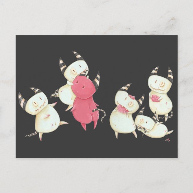 Zombie Djävulen - Little Djävulen art ipad case Vykort (Framsida)