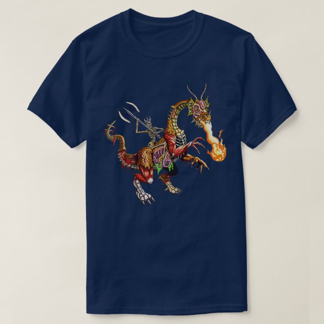 Zombie Dragon Rider Classic TShirt T Shirt (Design framsida)