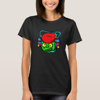 Zombie Dricker Hjärnor Lat Halloween Kostym Mån T Shirt