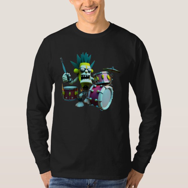 Zombie Drummer  PeopleEaterz T Shirt (Framsida)