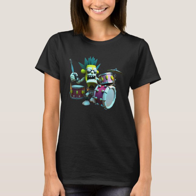 Zombie Drummer  PeopleEaterz T Shirt (Framsida)