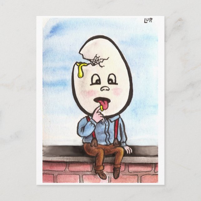 Zombie Dumpty Postcard Vykort (Framsida)