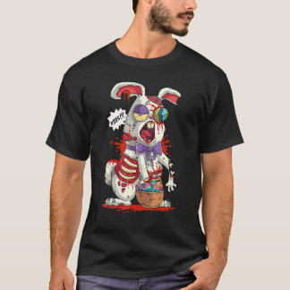 Zombie Easter Bunny Easter Egg Scary Easter Adult T Shirt