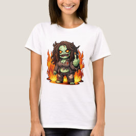 ZOMBIE ELD flicka kraft halloween enkel kostymidé T Shirt