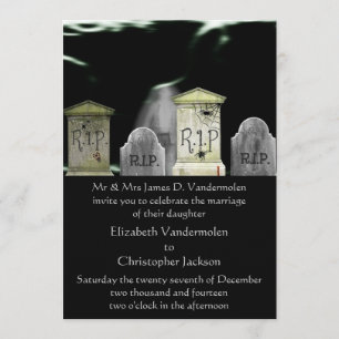 Zombie- eller Ghost Wedding-inbjudan Inbjudningar