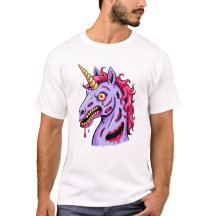 Zombie Enhörning Skräck Fantasy Varelse Design