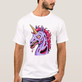 Zombie Enhörning Skräck Fantasy Varelse Design T Shirt