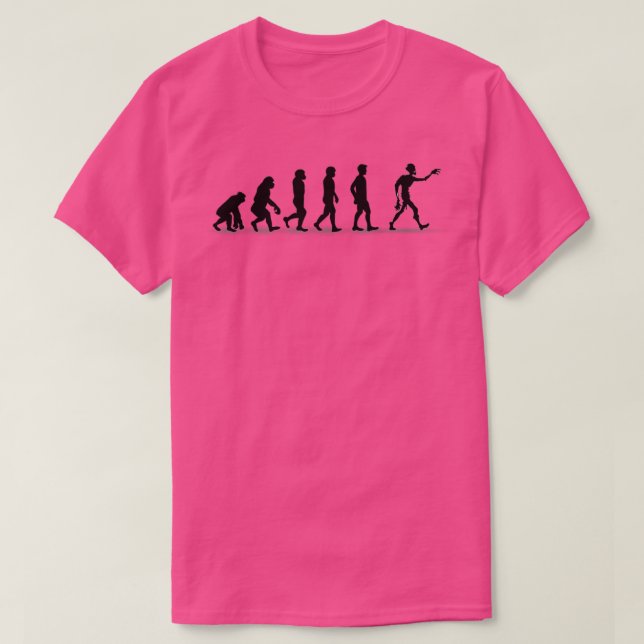 Zombie Evolution Ts T Shirt (Design framsida)
