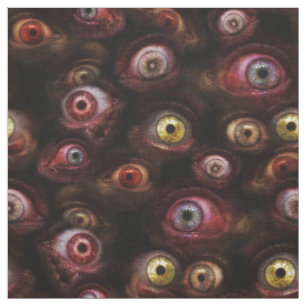 Zombie Eyeball Creepy Human Öga Mönster Tyg