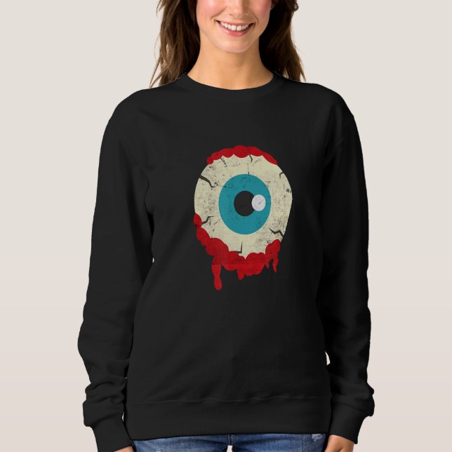 Zombie Eyeball Halloween fest Scary Zombies Famil T Shirt (Framsida)