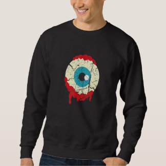 Zombie Eyeball Halloween Scary Zombie   Lång Ärmad Tröja